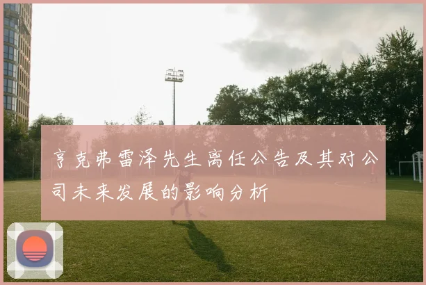 亨克弗雷泽先生离任公告及其对公司未来发展的影响分析